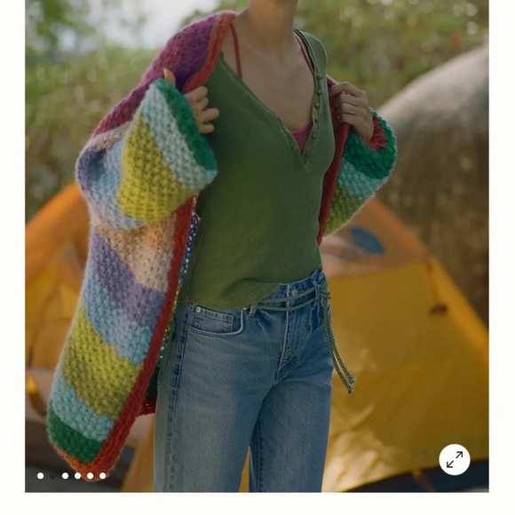 Anthropologie rainbow cardigan new without tags one size - Picture 8 of 11